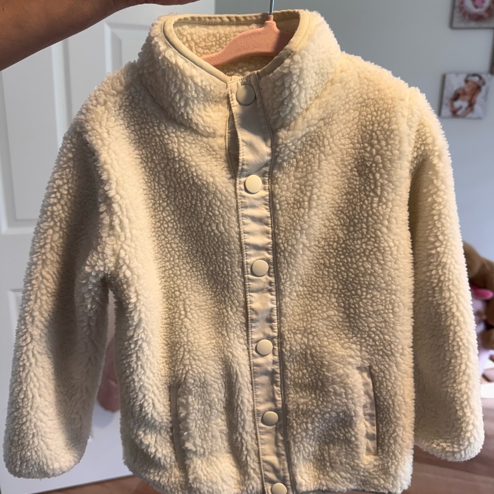 Carter's Cream Puffer Jacket with High Collar
